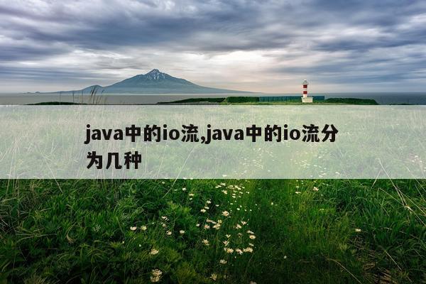 java中的io流,java中的io流分为几种