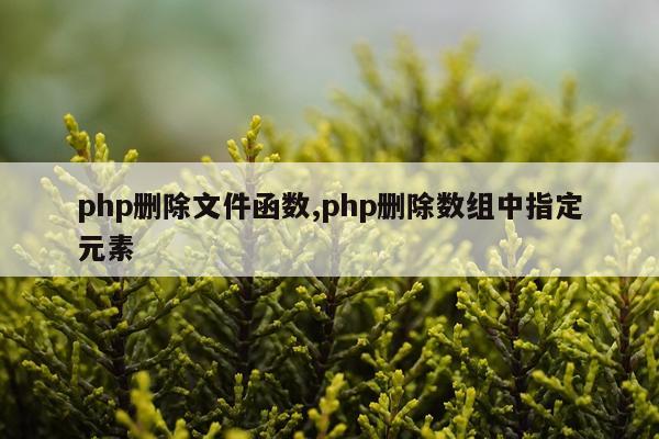 php删除文件函数,php删除数组中指定元素