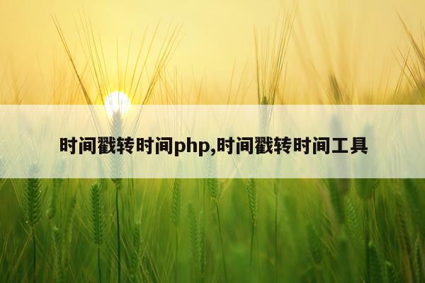 时间戳转时间php,时间戳转时间工具