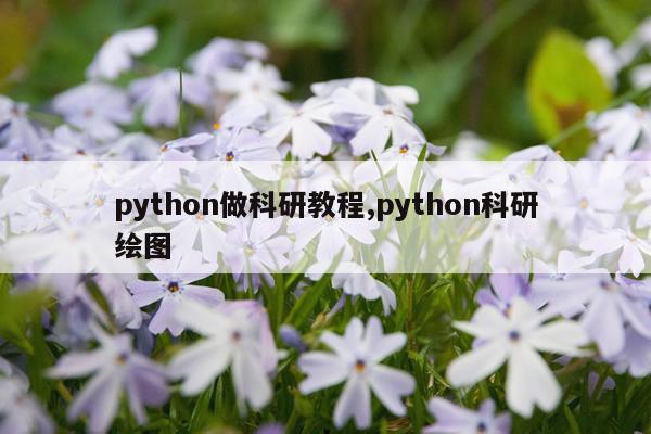 python做科研教程,python科研绘图