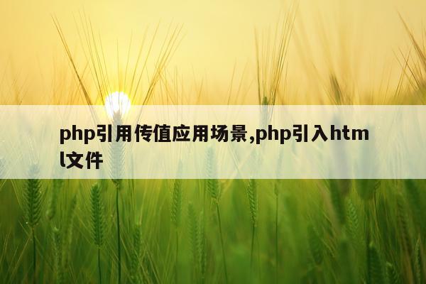 php引用传值应用场景,php引入html文件