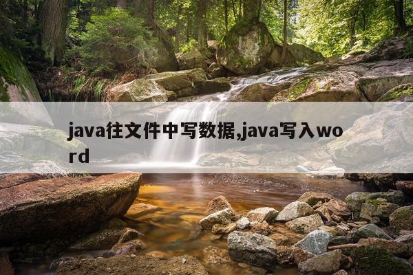java往文件中写数据,java写入word