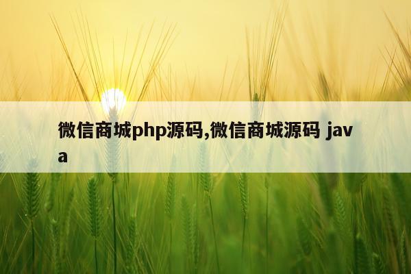 微信商城php源码,微信商城源码 java