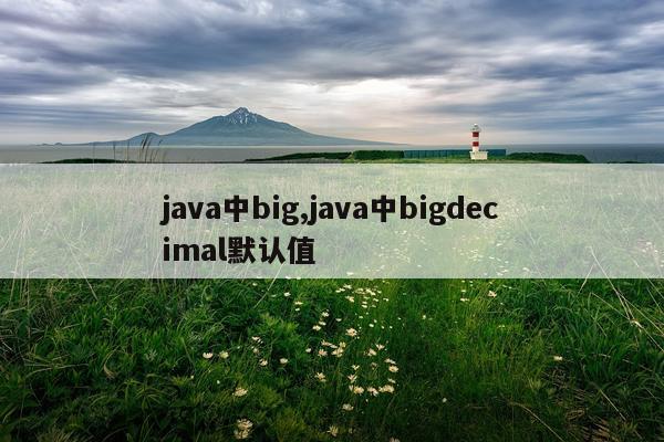 java中big,java中bigdecimal默认值
