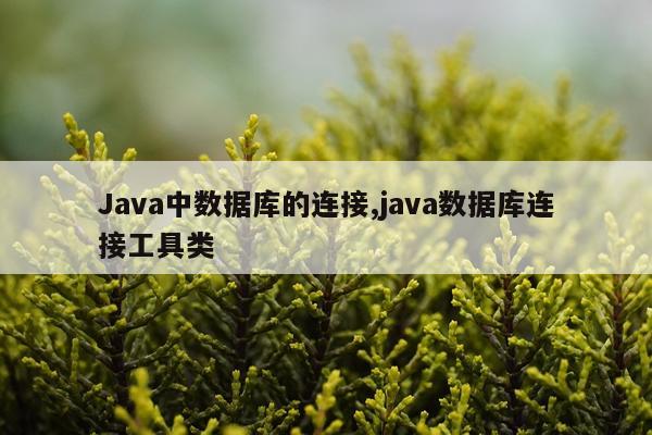 Java中数据库的连接,java数据库连接工具类