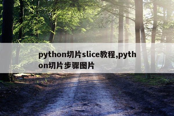 python切片slice教程,python切片步骤图片
