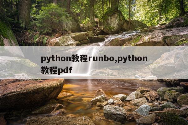 python教程runbo,python教程pdf