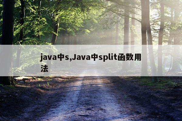java中s,Java中split函数用法