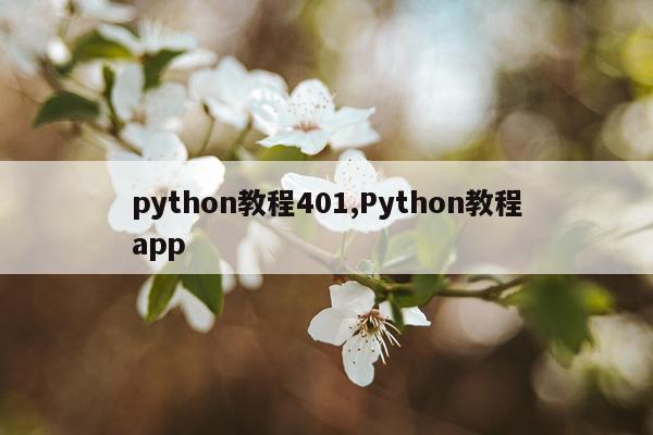 python教程401,Python教程app