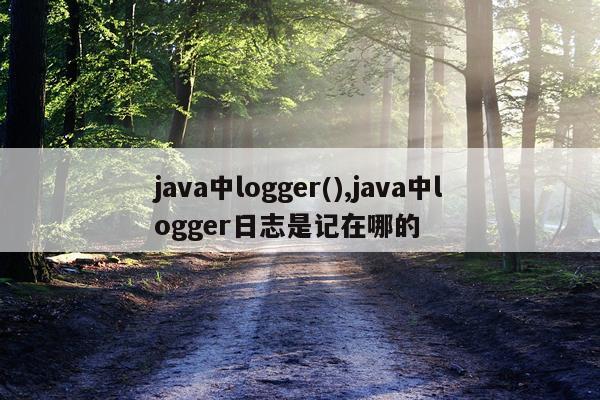java中logger(),java中logger日志是记在哪的
