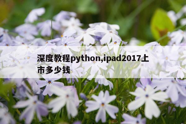 深度教程python,ipad2017上市多少钱