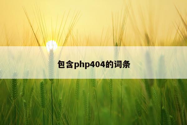 包含php404的词条