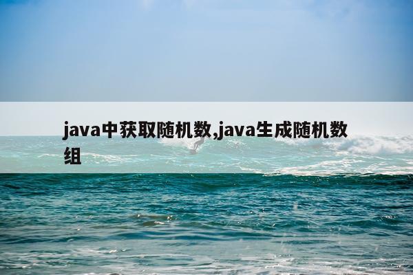 java中获取随机数,java生成随机数组