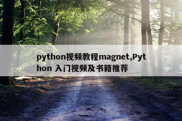 python视频教程magnet,Python 入门视频及书籍推荐