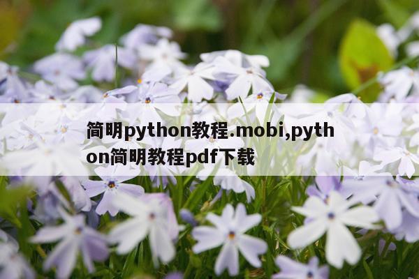 简明python教程.mobi,python简明教程pdf下载