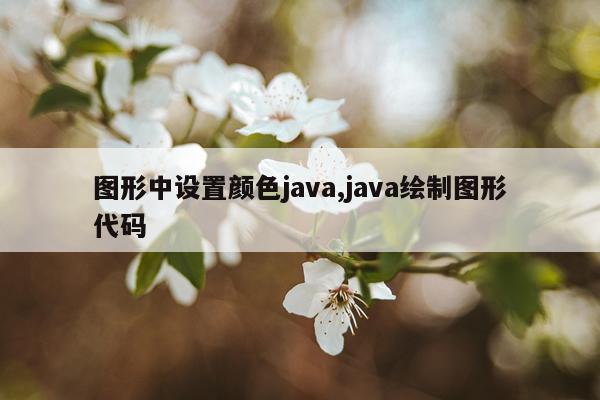 图形中设置颜色java,java绘制图形代码