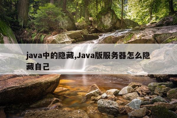 java中的隐藏,Java版服务器怎么隐藏自己