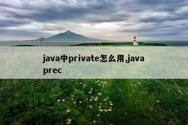 java中private怎么用,javaprec