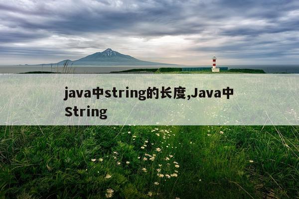 java中string的长度,Java中String