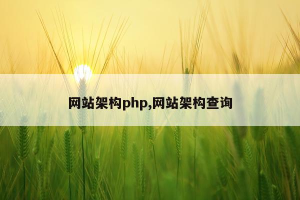 网站架构php,网站架构查询