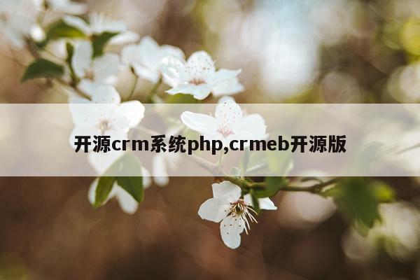 开源crm系统php,crmeb开源版