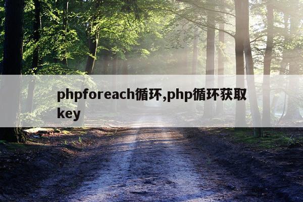phpforeach循环,php循环获取key