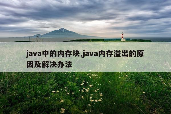 java中的内存块,java内存溢出的原因及解决办法
