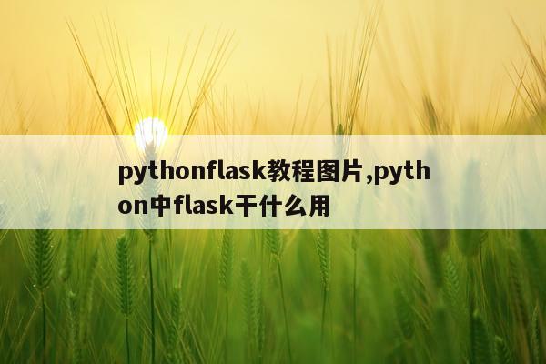 pythonflask教程图片,python中flask干什么用