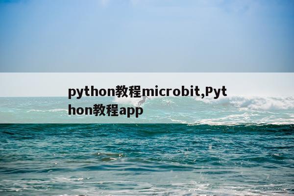 python教程microbit,Python教程app