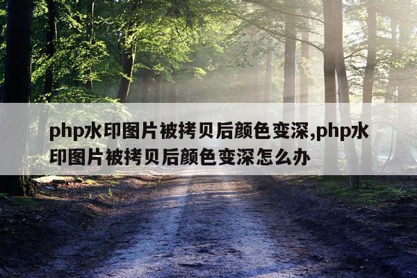 php水印图片被拷贝后颜色变深,php水印图片被拷贝后颜色变深怎么办