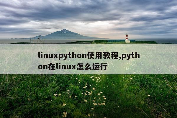 linuxpython使用教程,python在linux怎么运行