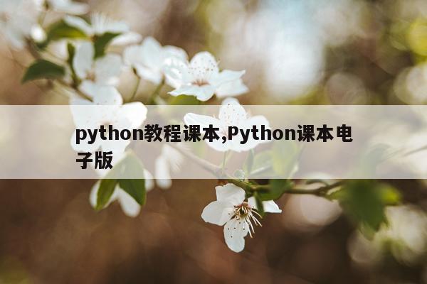 python教程课本,Python课本电子版