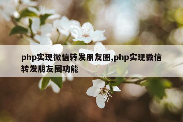 php实现微信转发朋友圈,php实现微信转发朋友圈功能