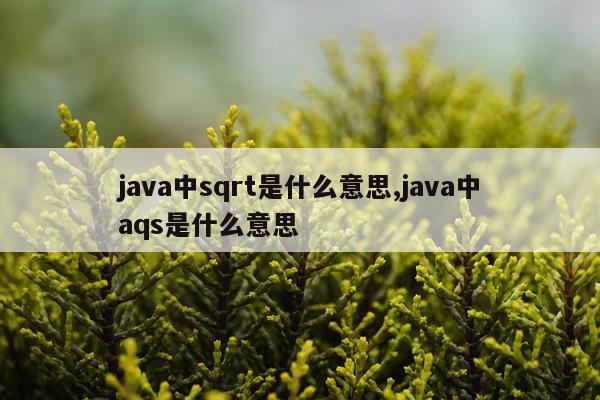 java中sqrt是什么意思,java中aqs是什么意思