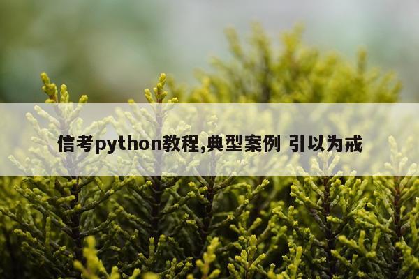 信考python教程,典型案例 引以为戒