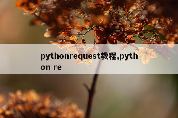 pythonrequest教程,python re