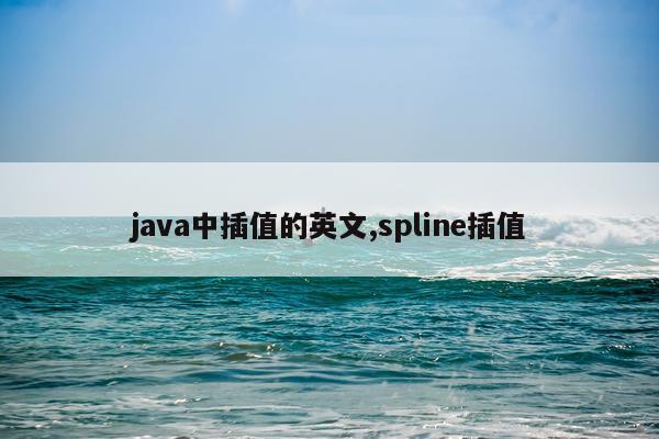 java中插值的英文,spline插值