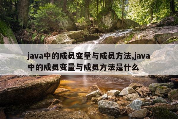 java中的成员变量与成员方法,java中的成员变量与成员方法是什么