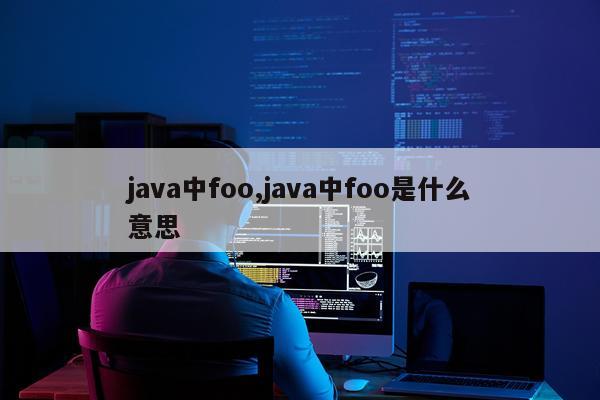 java中foo,java中foo是什么意思