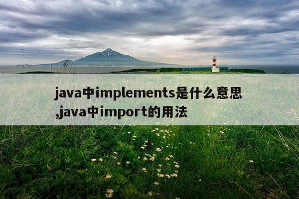 java中implements是什么意思,java中import的用法