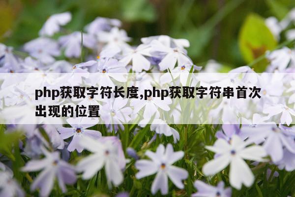 php获取字符长度,php获取字符串首次出现的位置