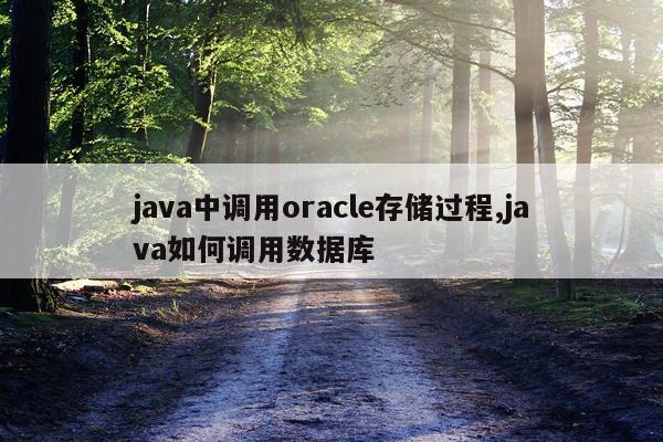 java中调用oracle存储过程,java如何调用数据库