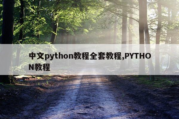 中文python教程全套教程,PYTHON教程