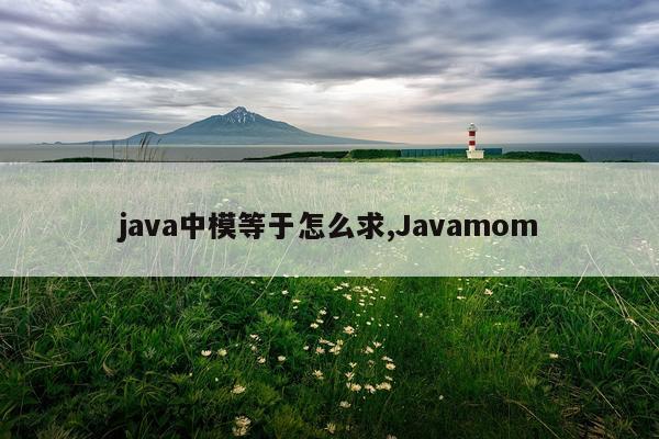 java中模等于怎么求,Javamom