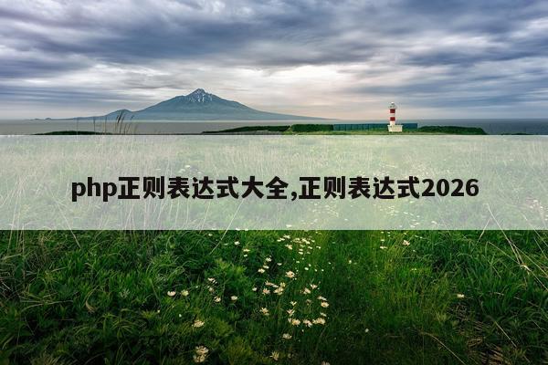 php正则表达式大全,正则表达式2026