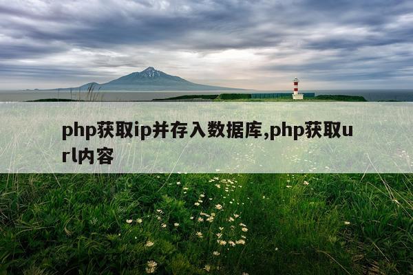php获取ip并存入数据库,php获取url内容