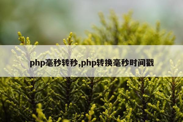 php毫秒转秒,php转换毫秒时间戳