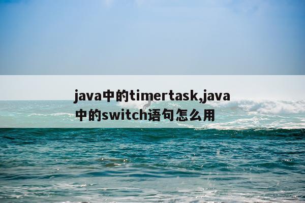 java中的timertask,java中的switch语句怎么用
