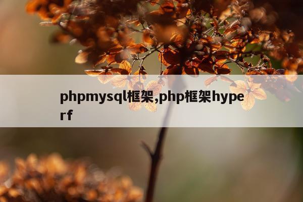 phpmysql框架,php框架hyperf
