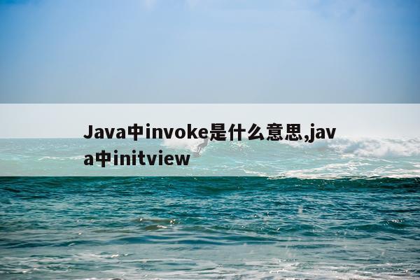 Java中invoke是什么意思,java中initview